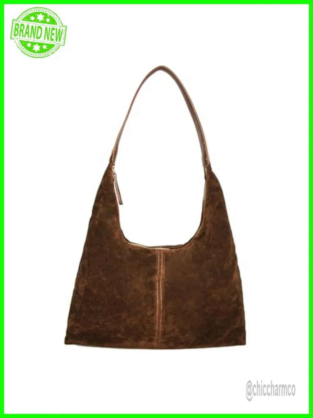 Faux Suede Large Slouchy Hobo Shoulder Bag Tote Work Travel